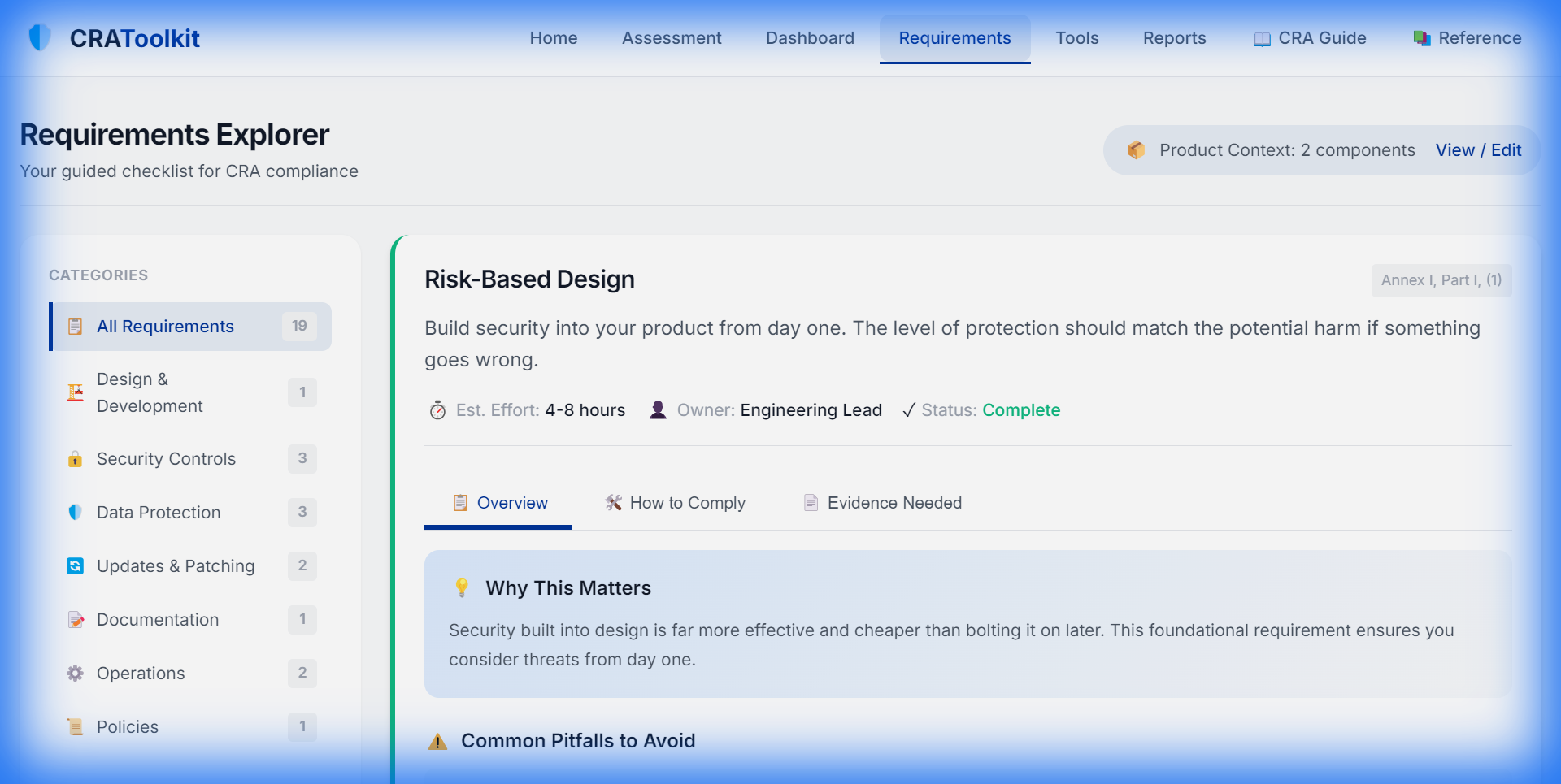 CRA Requirements Explorer